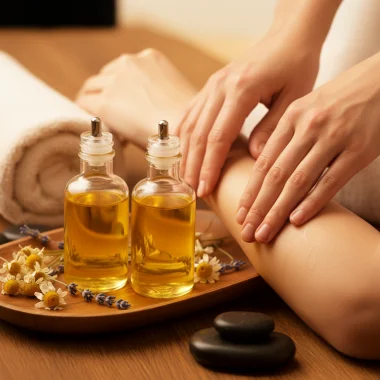 Masaże z wykorzystaniem ciepłych olejów